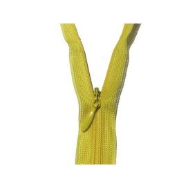 Zip invisible En 22 Cm, Coloris Jaune , Non-Séparable, Pour Jupes, Pantalons, Robes