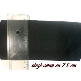 Ruban Sergé Au Mètre En Grande Largeur De 7,5 Cm Blanc En Coton  A Coudre Pour Loisirs Créatifs Et Décorations.