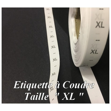 Etiquette De Vêtements Taille " XL "   Par 1000 Pièces A Coudre De Composition Textile , Contexture Pour Confection.
