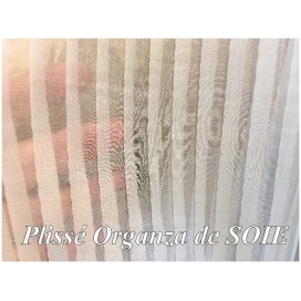 Tissu Plissé En Organza De Soie Ivoire Couture