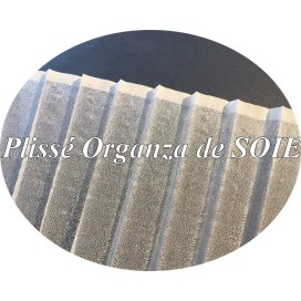 Tissu Plissé En Organza De Soie Ivoire Couture