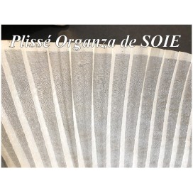 Tissu Plissé En Organza De Soie Ivoire Couture