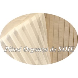 Tissu Plissé En Organza De Soie Ivoire Couture
