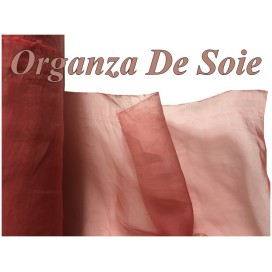Tissu Organza De Soie Vieux Rose Au Mètre Couture.