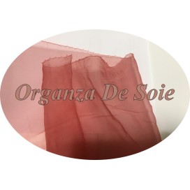 Tissu Organza De Soie Vieux Rose Au Mètre Couture.