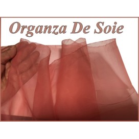 Tissu Organza De Soie Vieux Rose Au Mètre Couture.