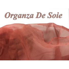 Tissu Organza De Soie Vieux Rose Au Mètre Couture.