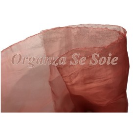 Tissu Organza De Soie Vieux Rose Au Mètre Couture.