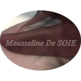 Tissu Mousseline De Soie Prune Couture  Au Mètre.