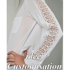 Guipure Entre Deux Au Mètre En 6 Cm Blanche Pour La Customisations Et Décorations De vetements.