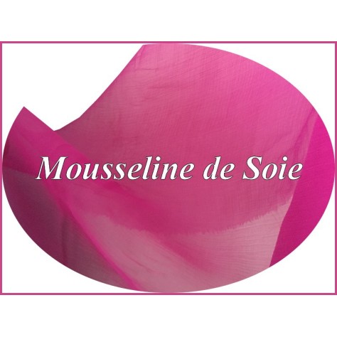 Tissu Mousseline De Soie Fushia  Au Mètre Pas cher Couture