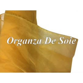 Tissu Organza De Soie Orange Au Mètre Couture.