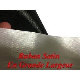 Ruban Satin Blanc En 75 mm / 7,5 Cm Au Mètre Pour Décorations Et Loisirs Créatifs