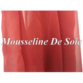 Tissu Mousseline De Soie Rouille Au Mètre Pas cher Couture