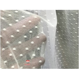 Tissu Tulle Résille pluemetis Elastique Au Mètre en Couleur Chair nude Pour Justaucorps.