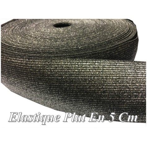 Elastique Plat Argent En 5 Cm Au Mètre A Coudre  Pour Ceintures Loisirs Créatifs La Customisations.