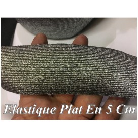 Elastique Plat Argent En 5 Cm Au Mètre A Coudre  Pour Ceintures Loisirs Créatifs La Customisations.