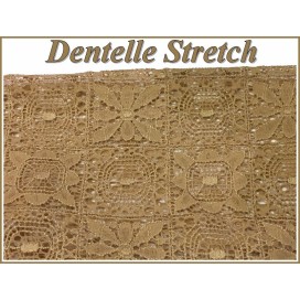 Dentelle Fine Beige Lycra Au Mètre En Grande Largeur Pour Lingerie et customisations.