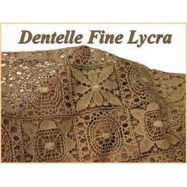 Dentelle Fine Beige Lycra Au Mètre En Grande Largeur Pour Lingerie et customisations.