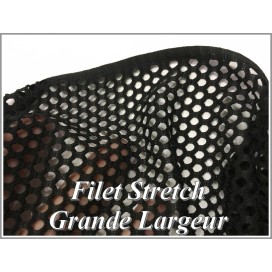 Tissu Filet Lycra au Mètre Noir en 1 m 65 De Largeur Pour Lingerie Et Danse