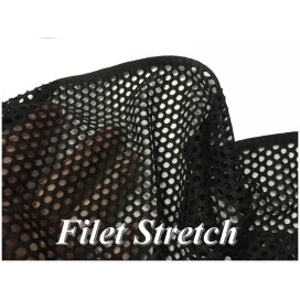 Tissu Filet Lycra au Mètre Noir en 1 m 65 De Largeur Pour Lingerie Et Danse