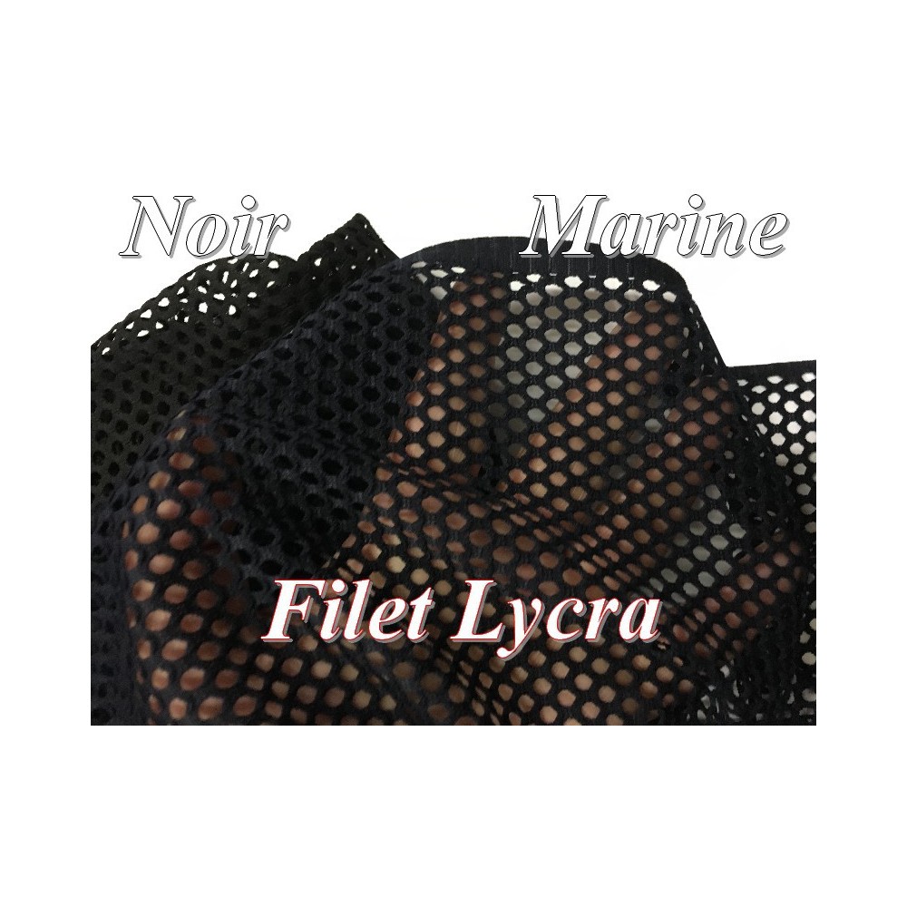 Tissu Filet Lycra au Mètre Marine en 1 m 65 De Largeur Pour Lingerie Et Danse