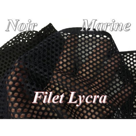 Tissu Filet Lycra au Mètre Marine en 1 m 65 De Largeur Pour Lingerie Et Danse
