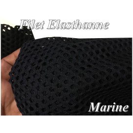 Tissu Filet Lycra au Mètre Marine en 1 m 65 De Largeur Pour Lingerie Et Danse