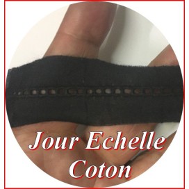 Jour Echelle En Broderie Anglaise 25 mm Noir, A Coudre, Pour Loisirs Créatifs.