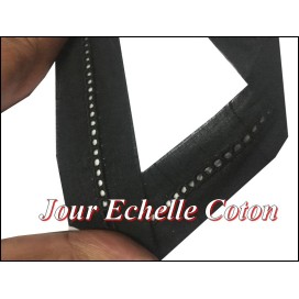 Jour Echelle En Broderie Anglaise 25 mm Noir, A Coudre, Pour Loisirs Créatifs.