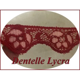 Dentelle Rachel Lycra Elastique Au mètre  En 2.5 cm Vert Emeraude Couture Pour Lingerie, Décorations Et Loisirs Créatifs.