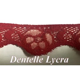 Dentelle Rachel Lycra Elastique Au mètre  En 2.5 cm Vert Emeraude Couture Pour Lingerie, Décorations Et Loisirs Créatifs.