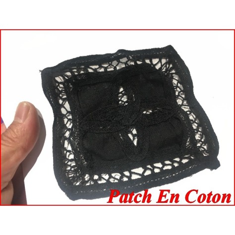 Motif Patch En Coton noir A Coudre Pour Customisationsn
