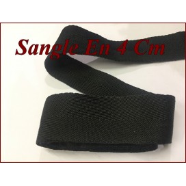 Sangle Noir Polypropylène Au Mètre En 4 Cm Pour Centures Et Sacs.