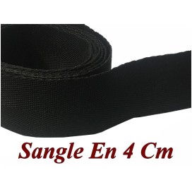 Sangle Noir Polypropylène Au Mètre En 4 Cm Pour Centures Et Sacs.