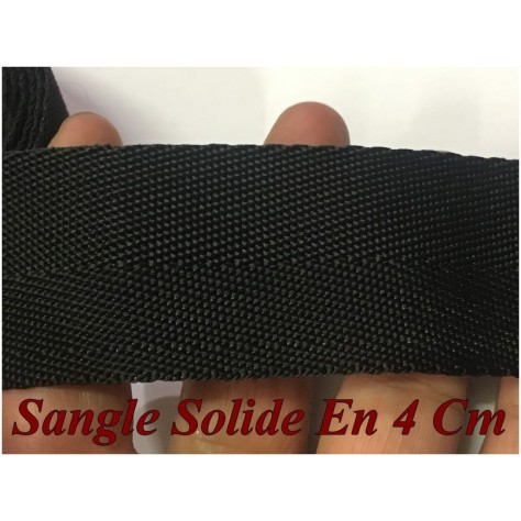 Sangle Noir Polypropylène Au Mètre En 4 Cm Pour Ceintures Et Sacs.