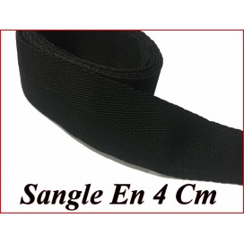 Sangle Noir Polypropylène Au Mètre En 4 Cm Pour Centures Et Sacs.