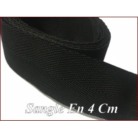 Sangle Noir Polypropylène Au Mètre En 4 Cm Pour Centures Et Sacs.