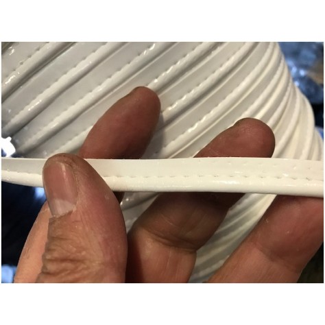 Ruban  Passepoil Simili Cuir Blanc Au Mètre A Coudre.