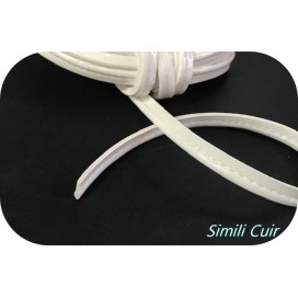 Ruban  Passepoil Simili Cuir Blanc Au Mètre A Coudre.