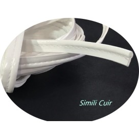Ruban  Passepoil Simili Cuir Blanc Au Mètre A Coudre.