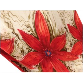 Tissu Satin De Soie Imprimé En Motif Fleurs Au Mètre Couture