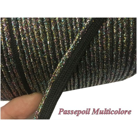 Passepoil Multicolore Cuivré Lurex Pour Finitions Et Bordure De Vetements