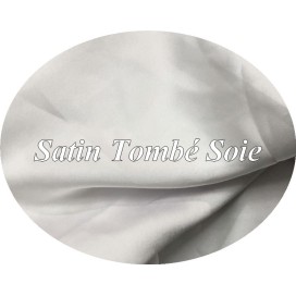Tissu Satin Blanc Tombé Soie Au Mètre