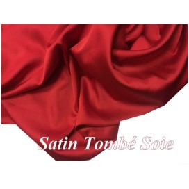 Tissu Satin Rouge hermés Tombé Soie Au Mètre