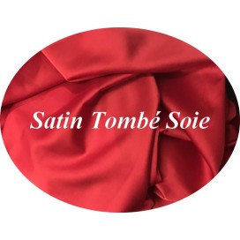 Tissu Satin Rouge hermés Tombé Soie Au Mètre