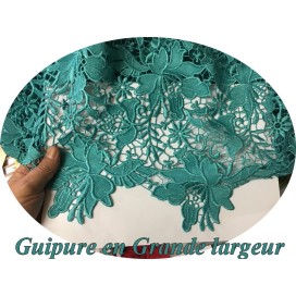 Guipure Gris Perle Au Mètre En Grande Largeur.