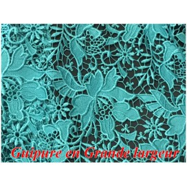 Guipure Gris Perle Au Mètre En Grande Largeur.