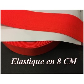 Elastique Orange Fluo Plat Au Mètre en 8 Cm De Large Pour La Couture.