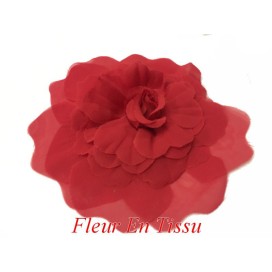 Fleurs Rouge En Tissu A coudre Pour La Décoration Et Customisation